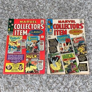 VINTAGE 1966 MARVEL COLLECTORS ITEM Classics Silver Age Big Comic Books #3 & #4